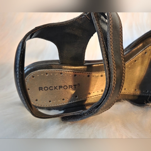 Rockport Classic Comfort Kitten Heel Genuine Leather Sandals (NWOT) - Picture 5 of 9